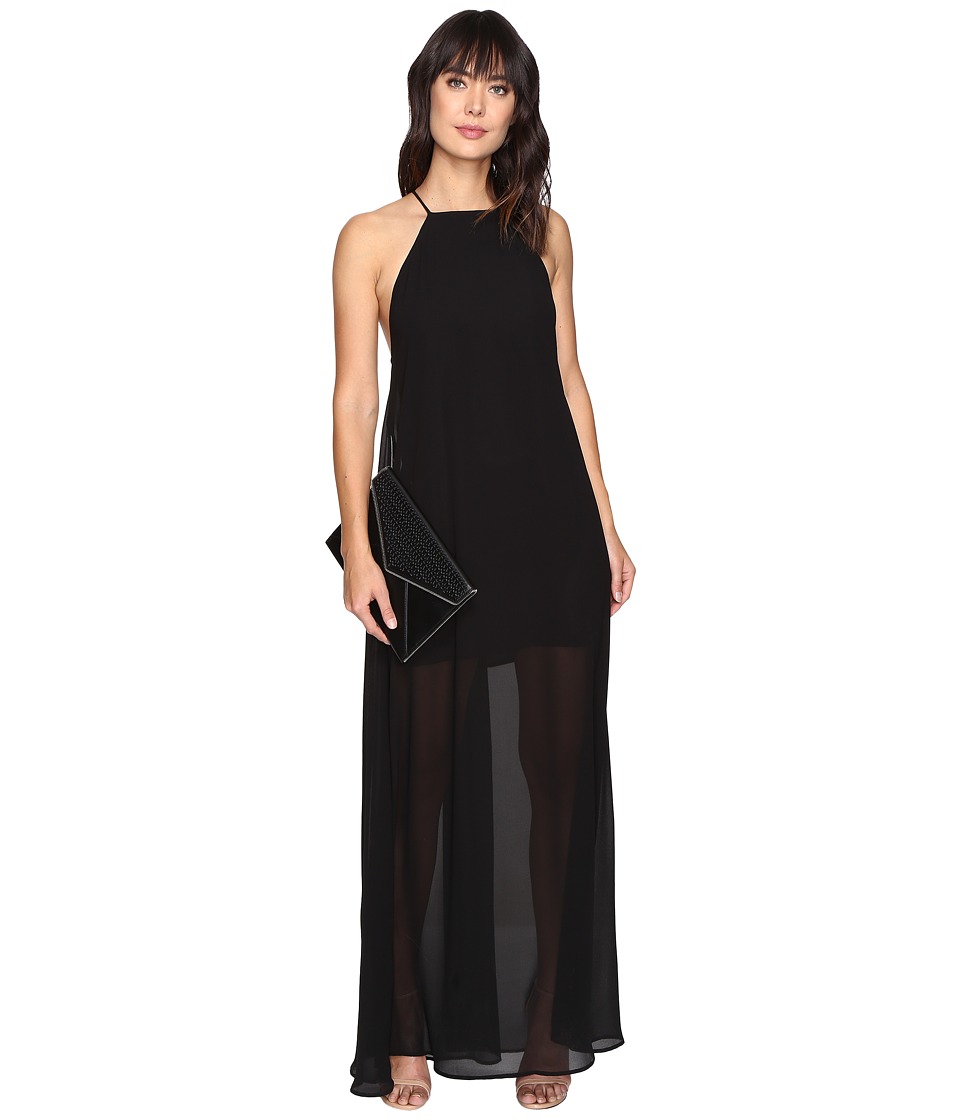 Show Me Your Mumu Bronte Maxi Dress (Black Chiffon) Women