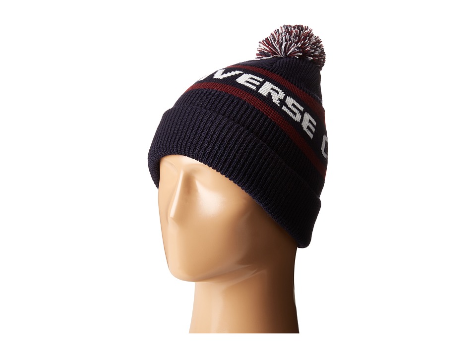 Converse - Jacquard Pom Watchcap (Converse Navy) Caps