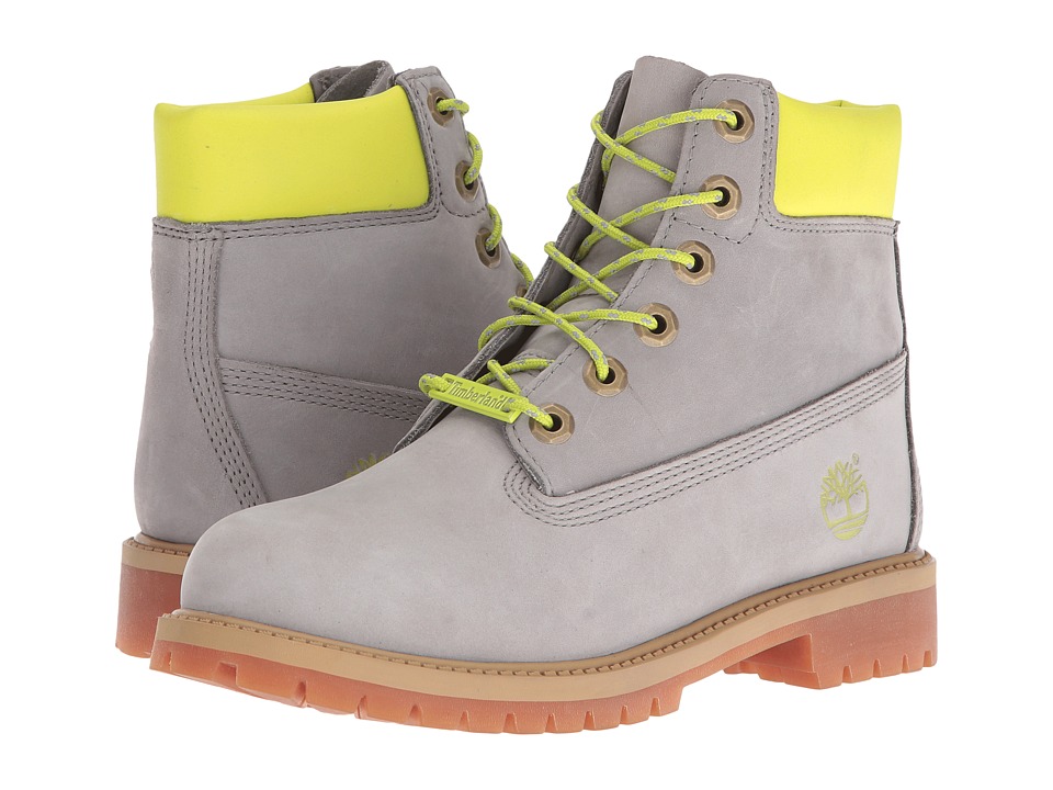 Timberland Kids - 6 Premium Waterproof Boot (Infant/Toddler) (Grey/Green) Boys Shoes