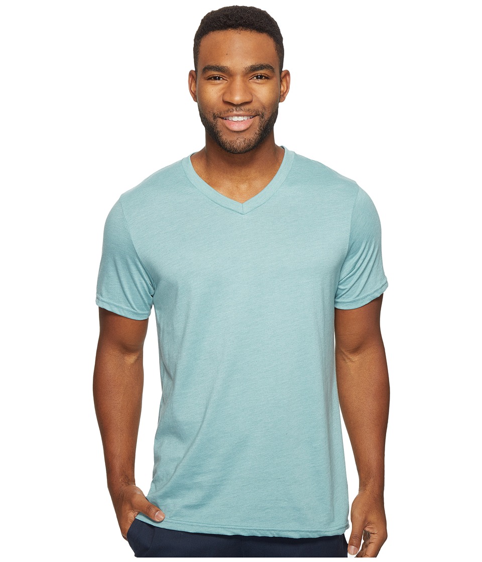 Volcom Heather Short Sleeve V-Neck T-Shirt (Sea Blue Heather) Men