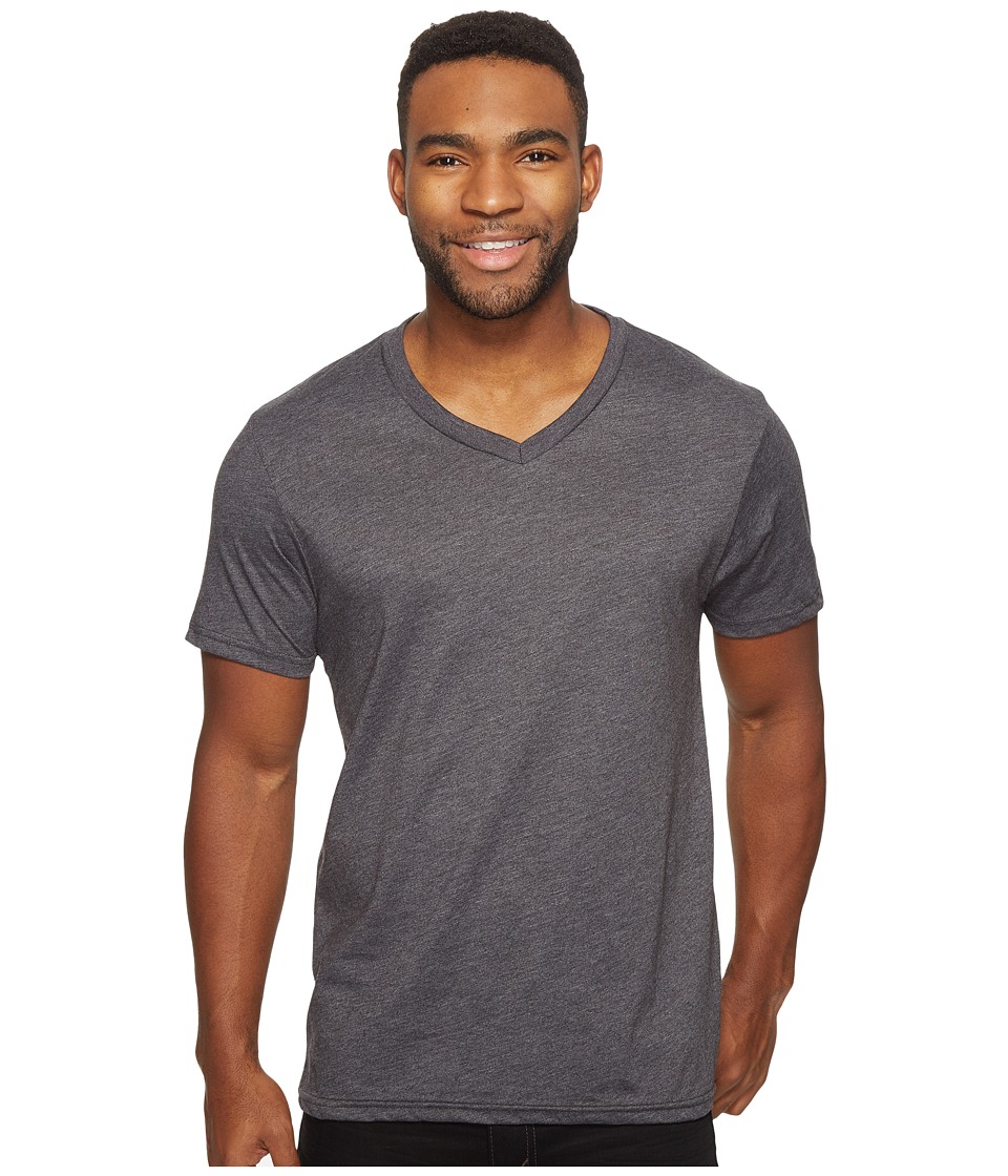 Volcom Heather Short Sleeve V-Neck T-Shirt (Heather Black) Men