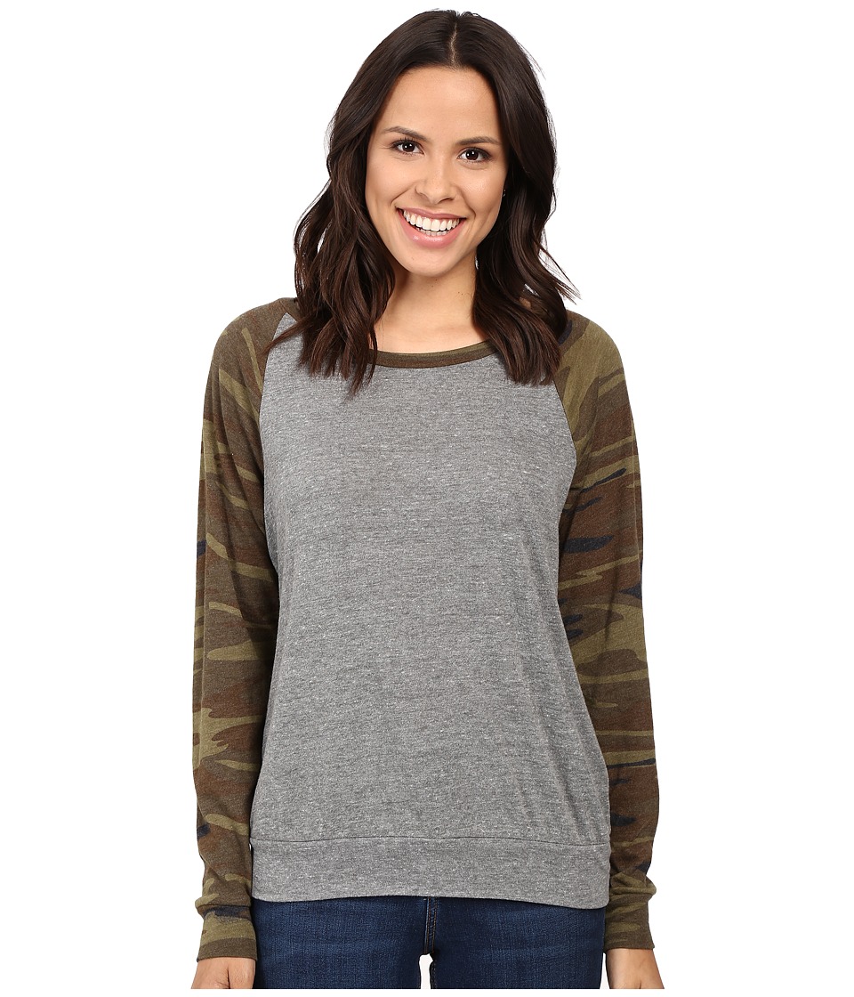 Alternative Printed Slouchy Pullover (Eco Grey/Camo) Women