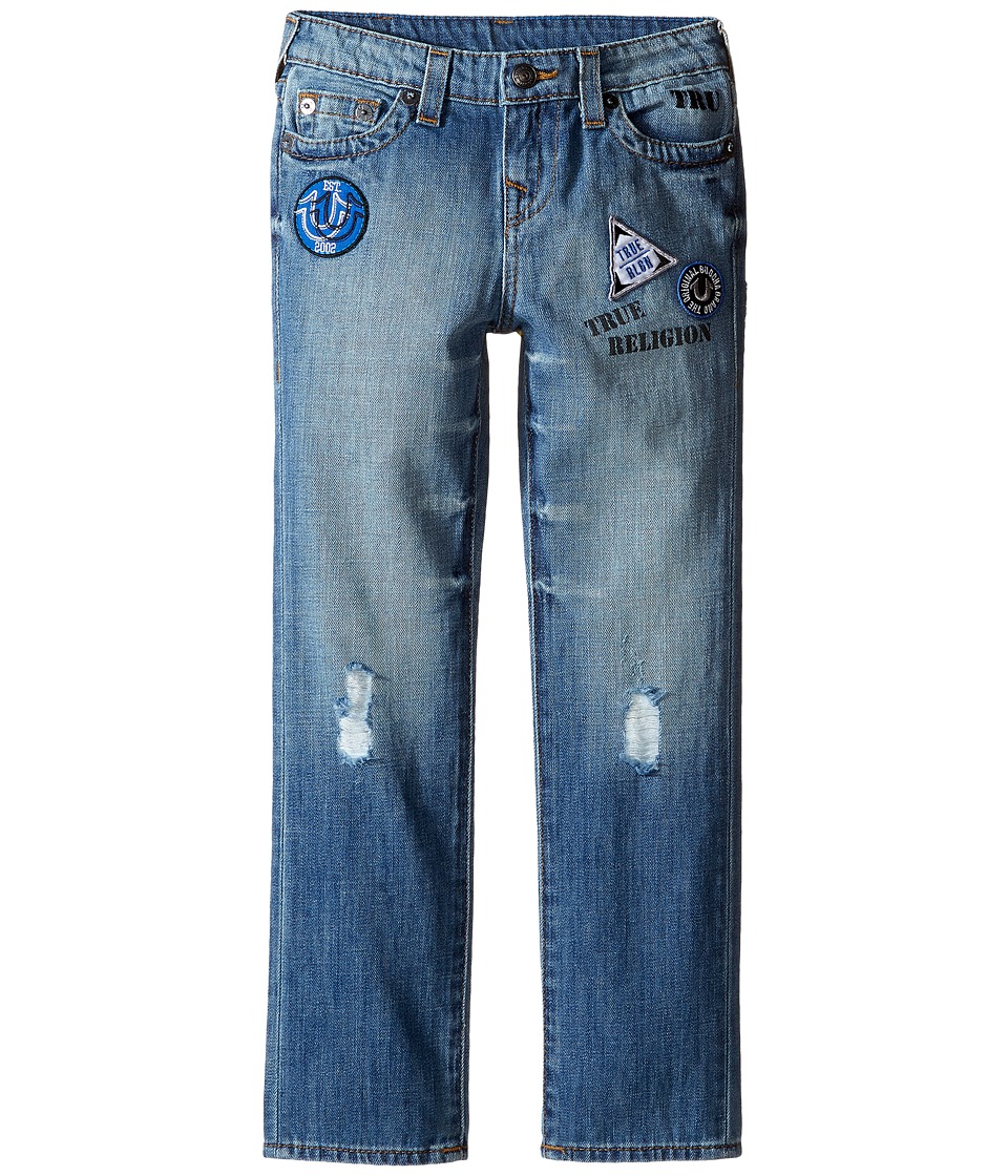 True Religion Kids Geno Patchwork Jeans in Soft Blue (Toddler/Little Kids) (Soft Blue) Boy