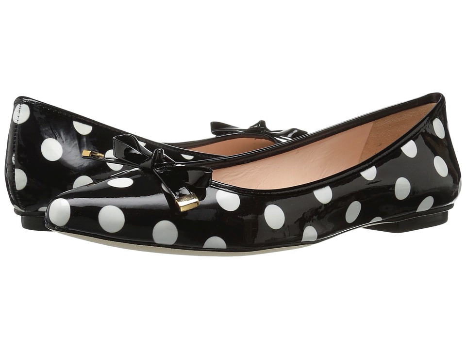 Kate Spade New York Emma Too (Black/White Polka Dot/Black Patent) Women