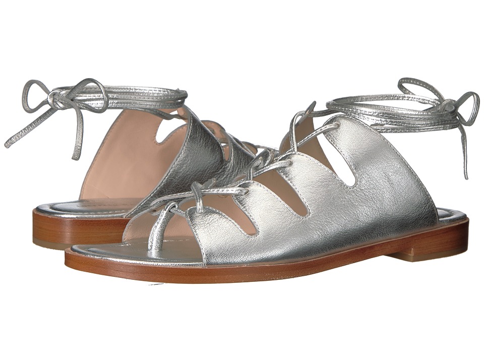 Loeffler Randall Kira (Silver Leather) Women