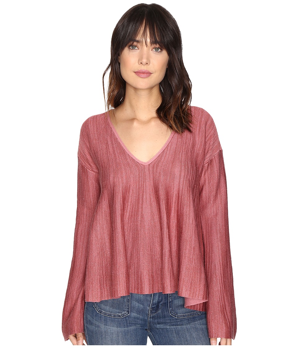 Free People Sundae Pullover Sweater (Rose) Women