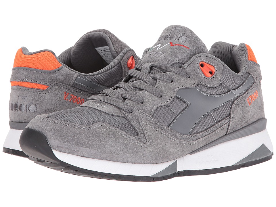 Diadora V7000 NYL II (Steel Grey/Vermilion Orange) Men