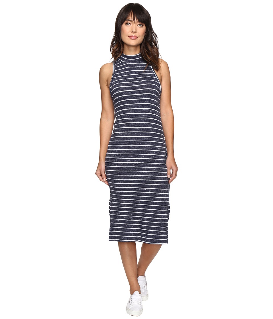 Splendid Striped Rib Dress (Navy) Women