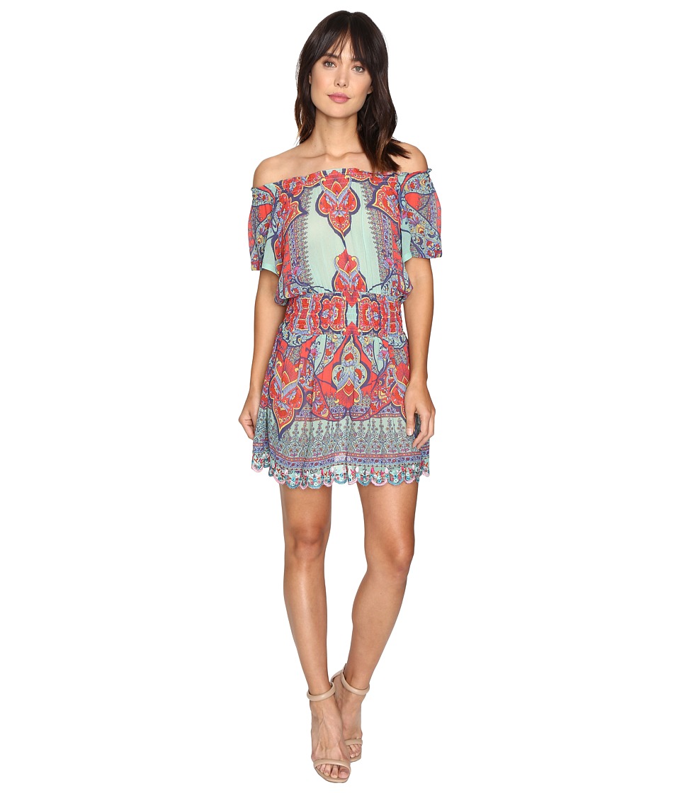 Nicole Miller La Plage By Nicole Miller Beach Fleur Off the Shoulder Dress Cover-Up (Multi) Women