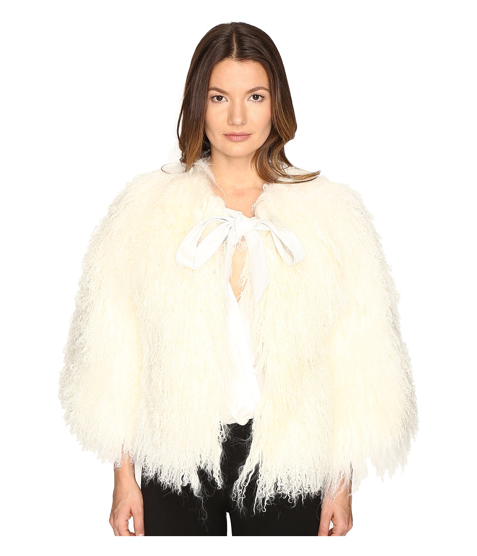 LAMARQUE Hisa Mongolian Shearling Jacket (White) Women