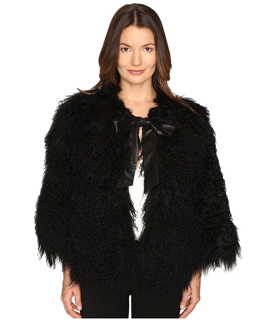 LAMARQUE Hisa Mongolian Shearling Jacket (Black) Women