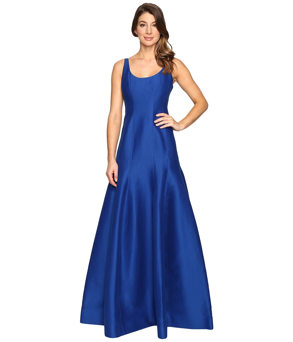 Halston Heritage Sleeveless Jacquard Dress (Cobalt) Women