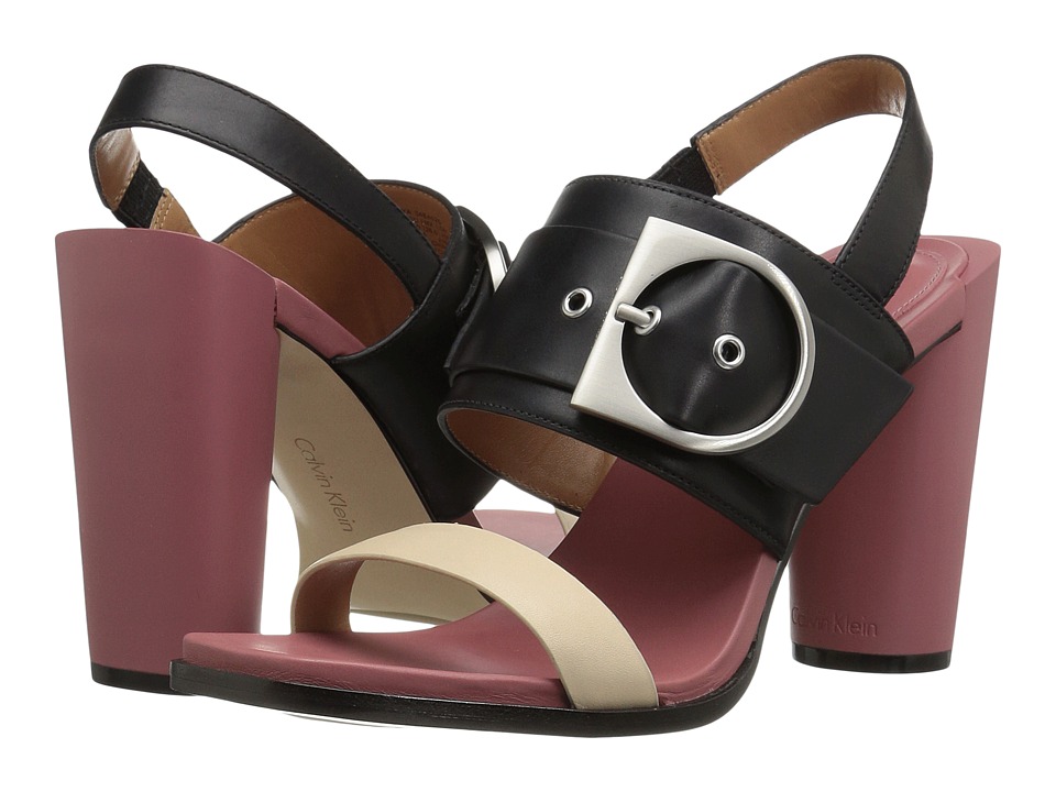 Calvin Klein Aliya (Sand/Black Leather) Women