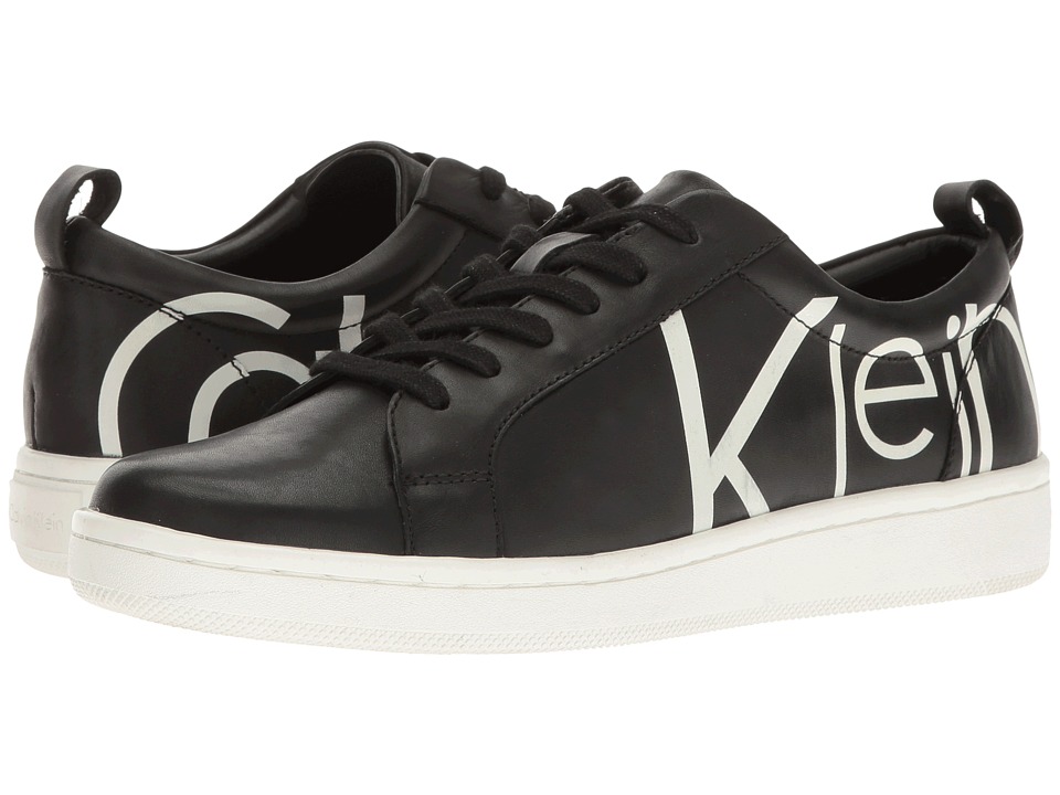 Calvin Klein Danya (Black/White Logo Print Leather) Women
