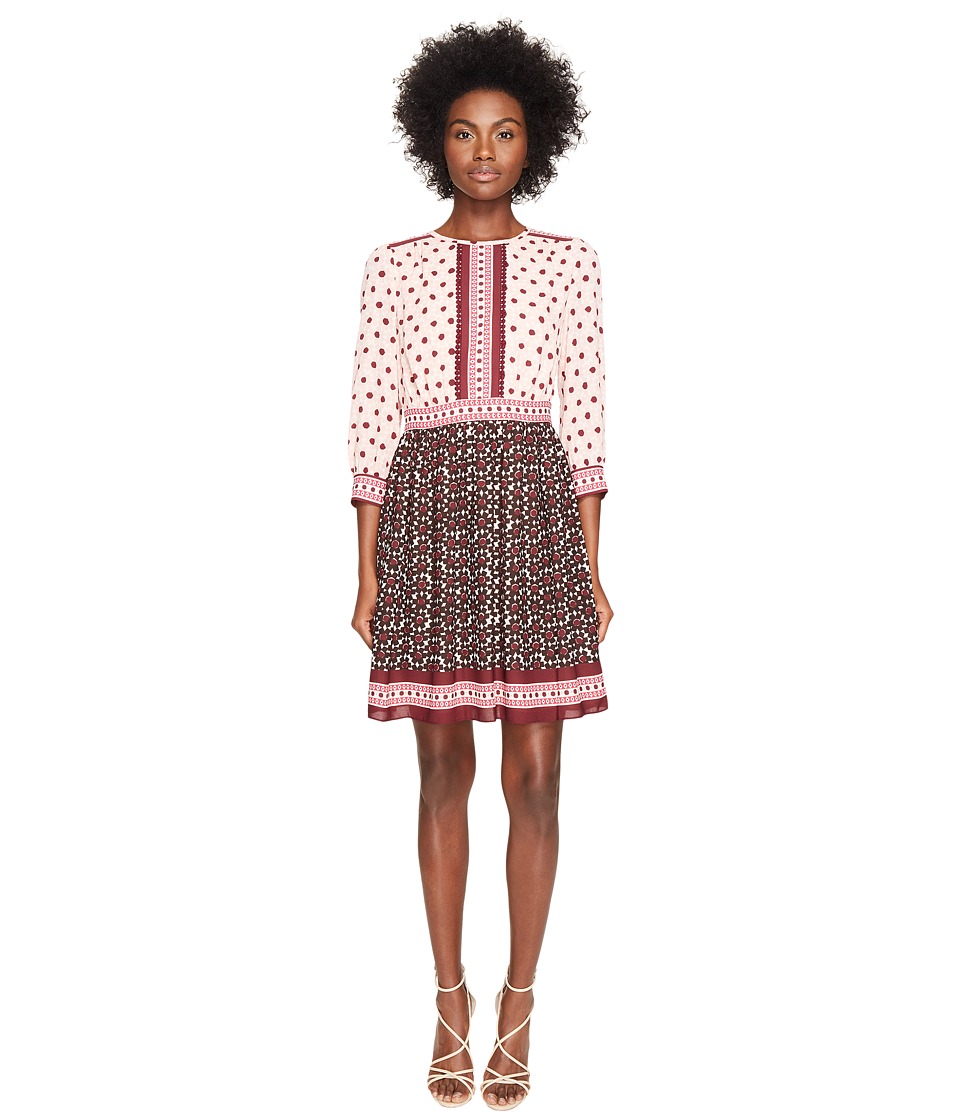 Kate Spade New York Rambling Roses Floral Tile Mini Dress (Multi) Women