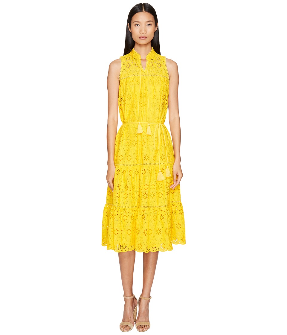 Kate Spade New York Spice Things Up Eyelet Patio Dress (Yellow Spice) Women