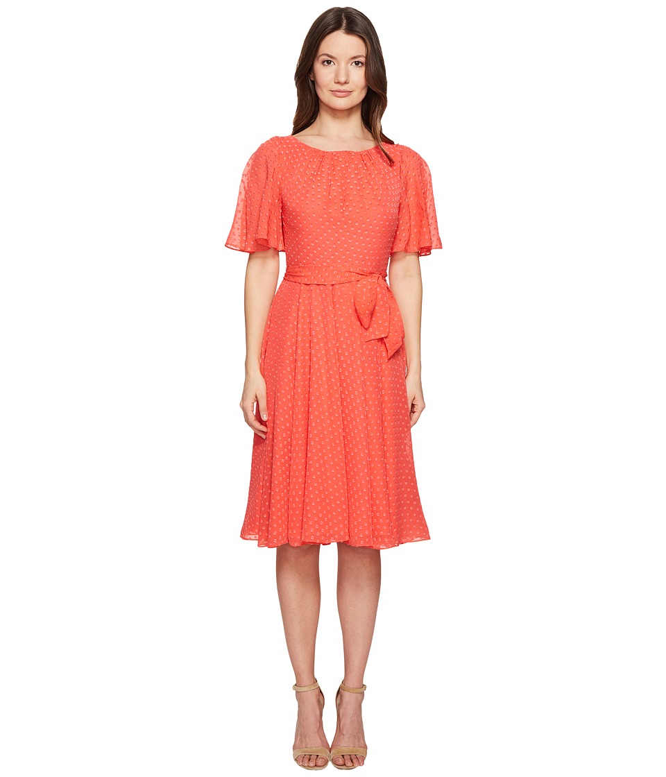 Kate Spade New York Spice Things Up Clipped Chiffon Dress (Paprika) Women