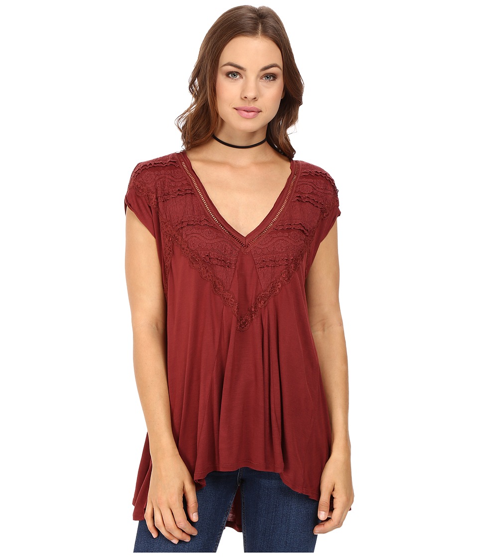 Free People Abigail Tee (Wine) Women