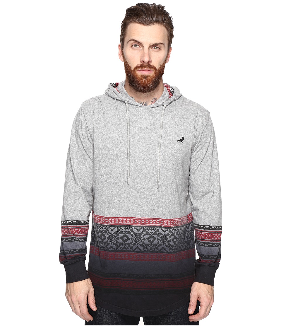 Staple Fair Isle Hooded Dip Tee (Heather Grey) Men