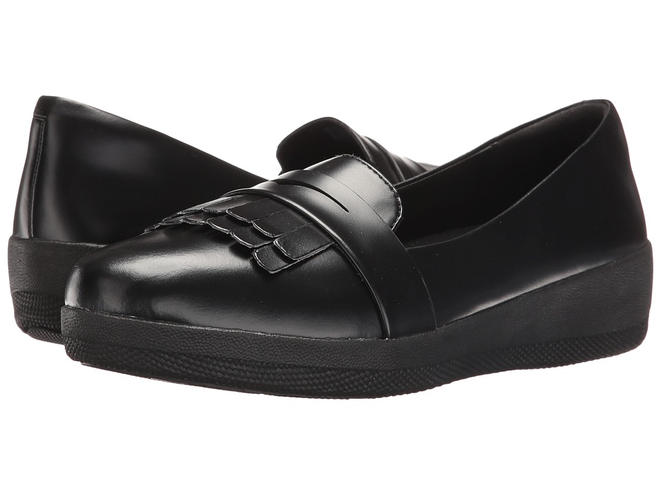 FitFlop Fringey Sneaker Loafer (All Black) Women