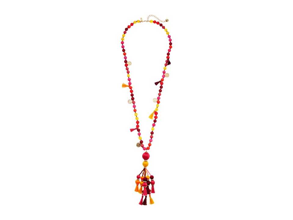Kate Spade New York - Pretty Poms Tassel Pendant Necklace (Multi) Necklace