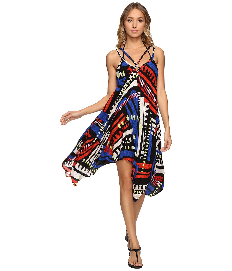 La Blanca African Beat Handkerchief Dress Cover-Up (Multi) Women