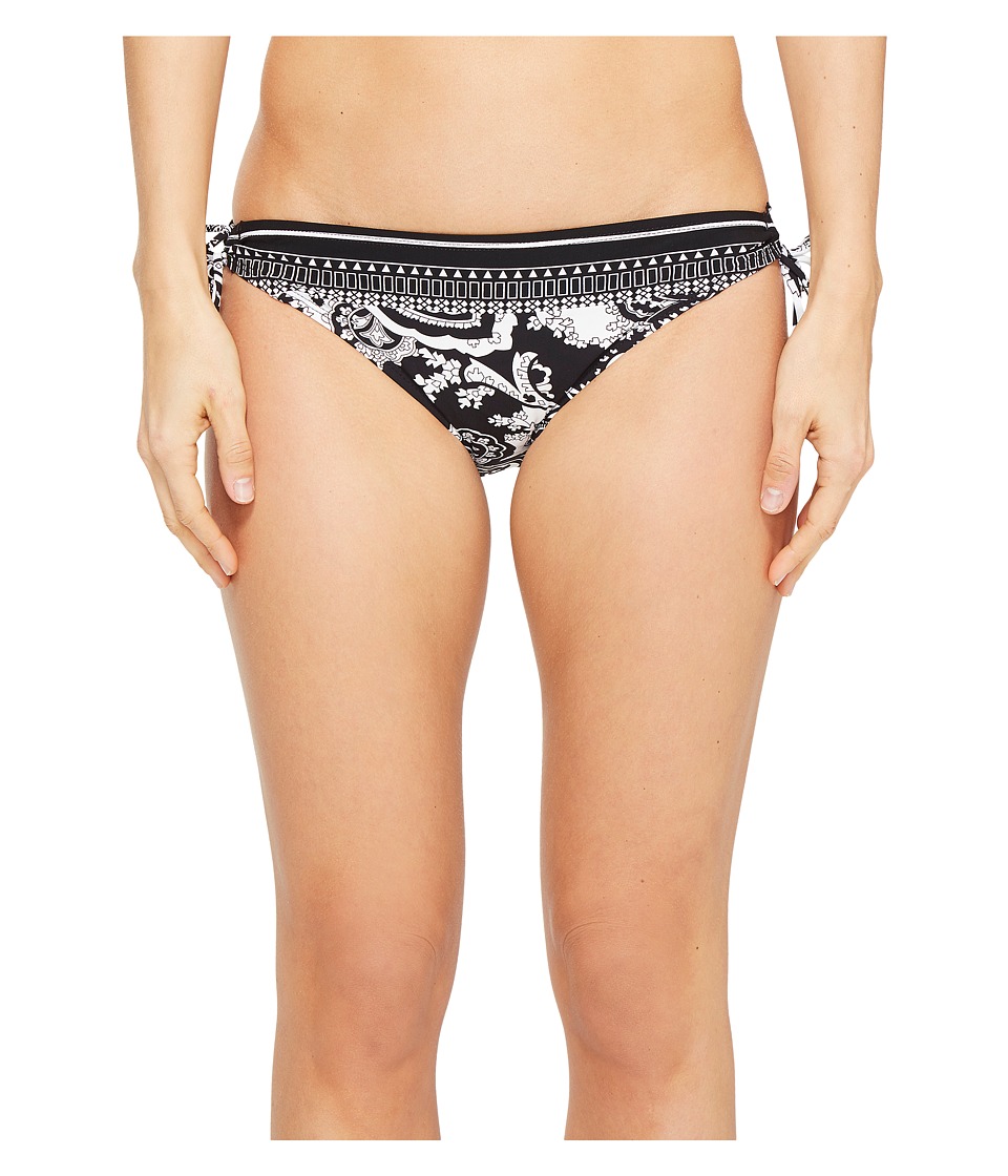 La Blanca Sevilla Scarf Loop Tie-Side Hipster Bottom (Black/White) Women