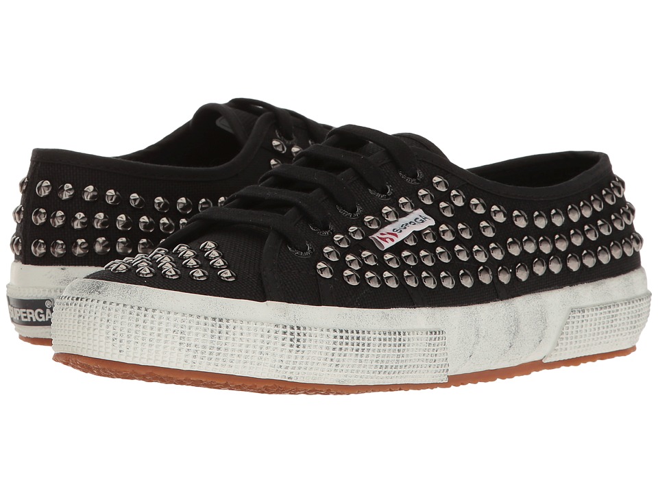 Superga 2750 Cotstuds2W (Black/Gunmetal Cotton) Women