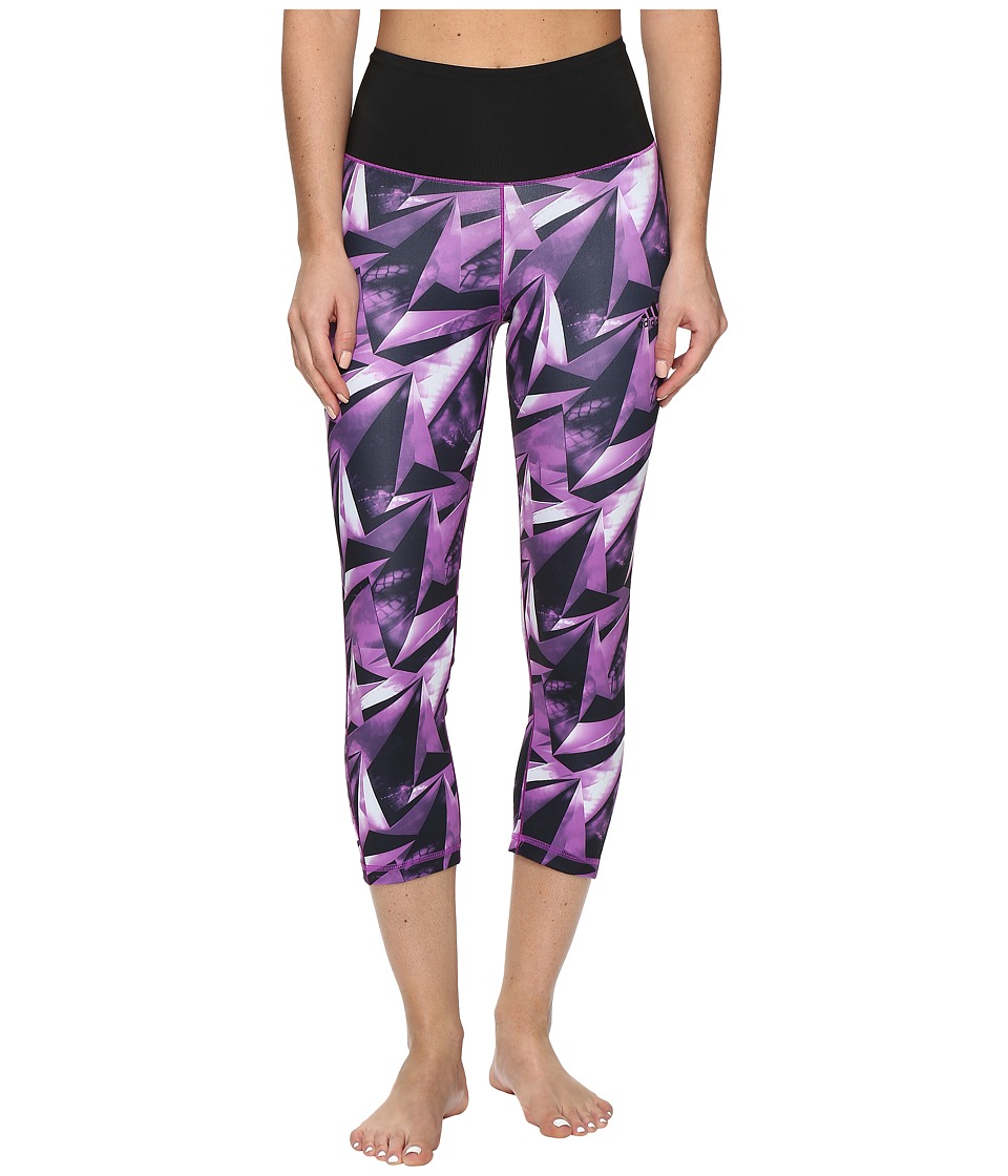 adidas - Performer High Rise 3/4 Tights (Multicolor/Shock Purple) Women