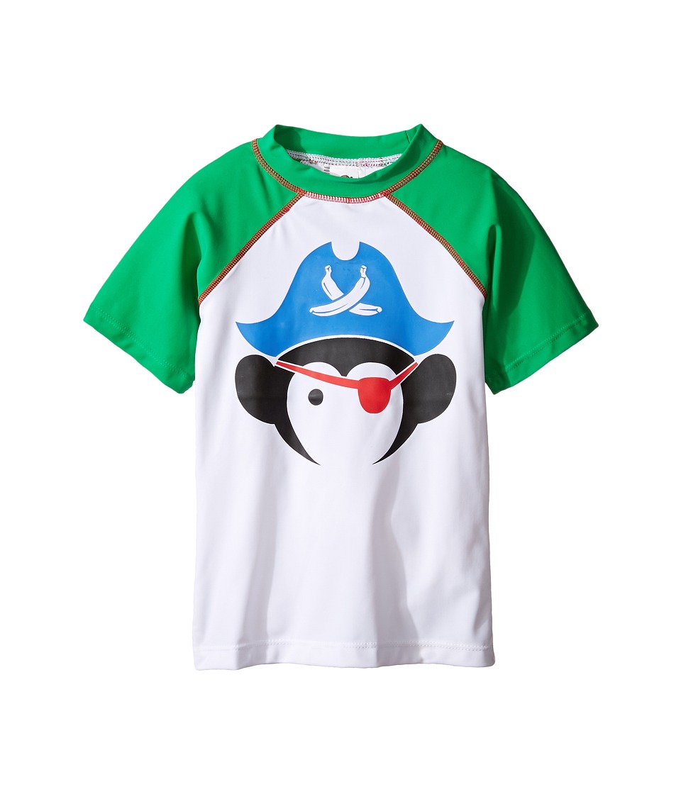 Appaman Kids Short Sleeve Pirate Rashguard w/ SPF 50 Cover-Up (Toddler/Little Kids/Big Kids) (Bright Green) Boy