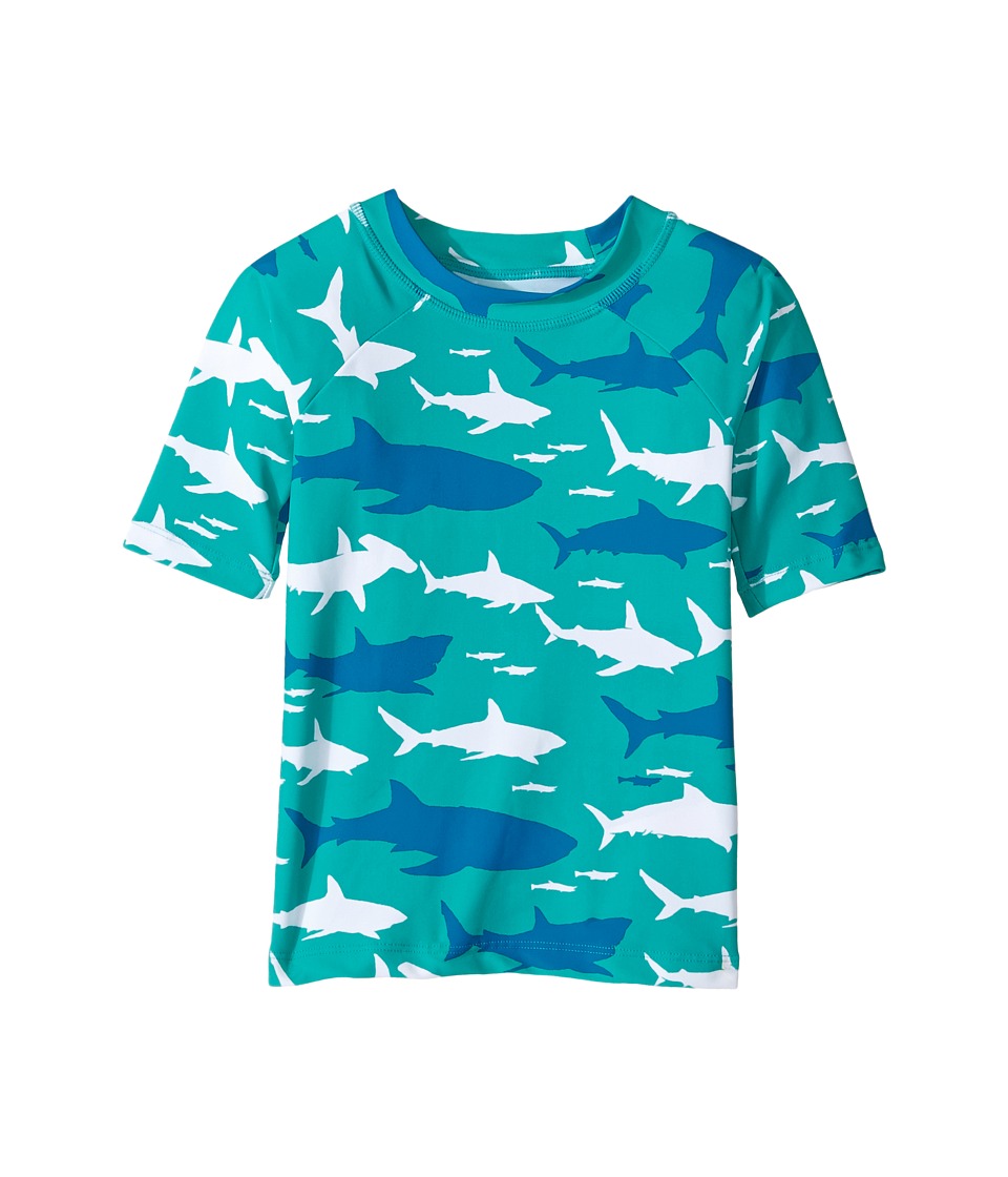 Hatley Kids Toothy Shark Short Sleeve Rashguard (Toddler/Little Kids/Big Kids) (Aqua) Boy