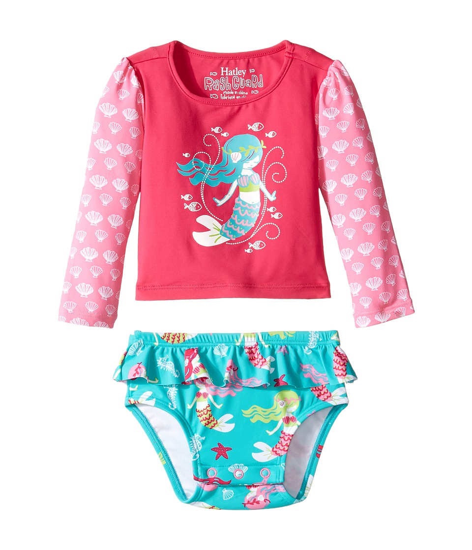 Hatley Kids Sweet Mermaid Rashguard Set (Infant) (Pink) Girl