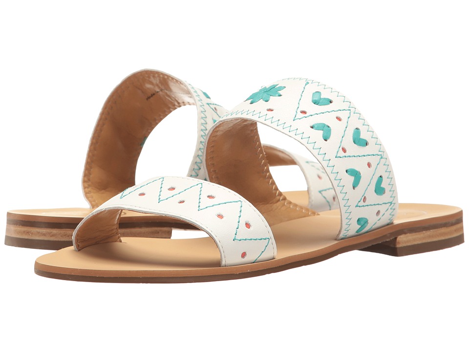 Jack Rogers Adair (White/Caribbean Blue) Women