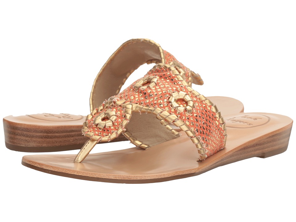 Jack Rogers Carissa (Fire Coral/Gold) Women