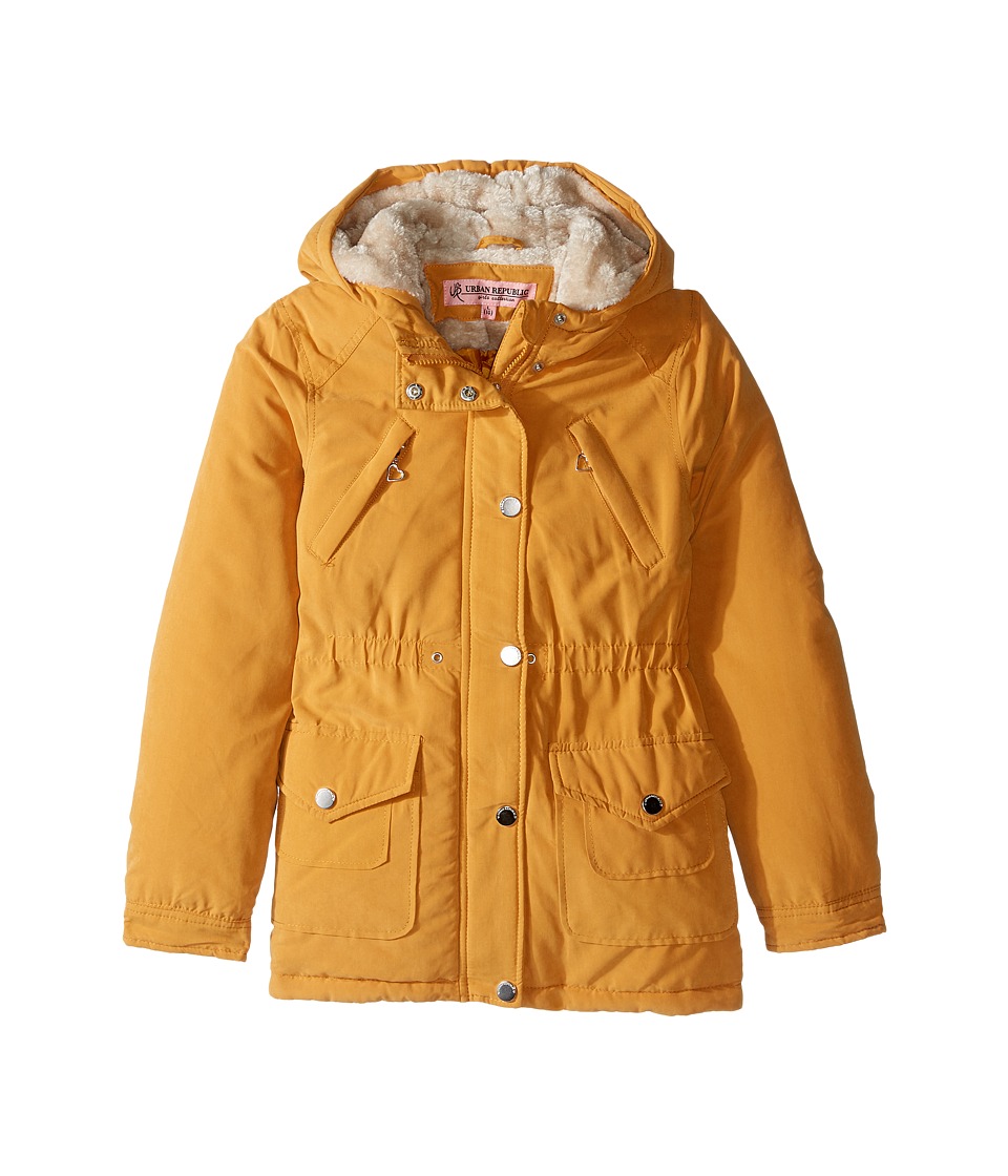 Urban Republic Kids Peach-Finish Microfiber Jacket (Little Kids/Big Kids) (Dijon Yell) Girl