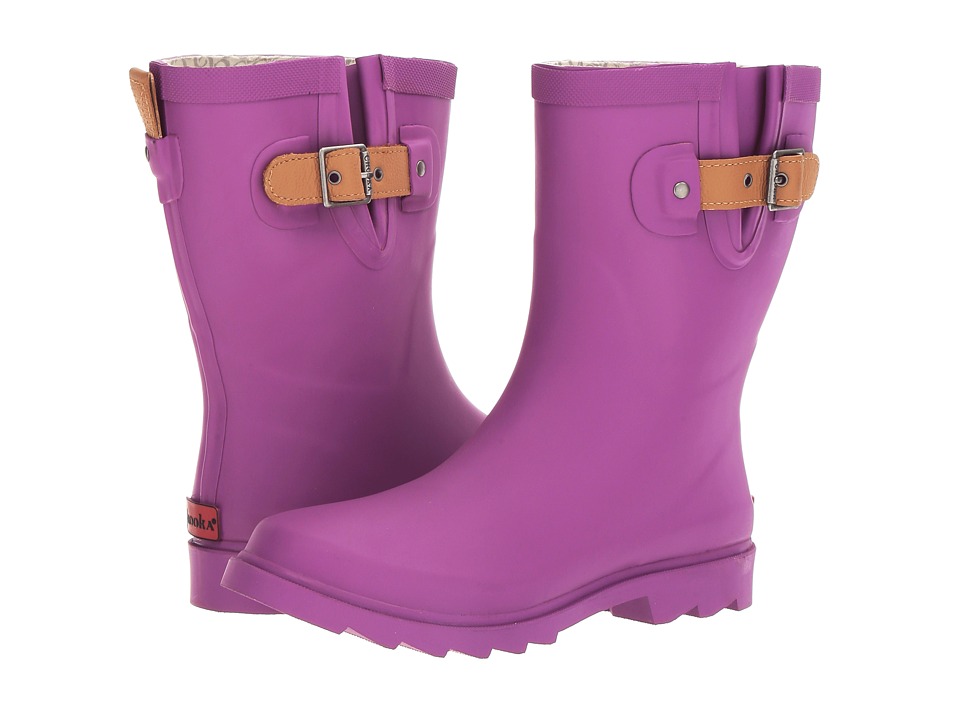 Chooka Top Solid Mid Rain Boot (Deep Orchid Matte) Women