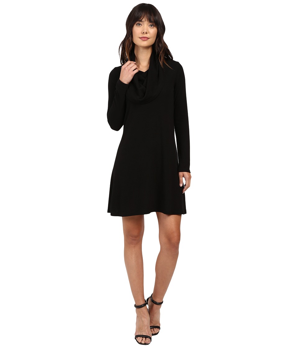 Karen Kane Cowl Neck Trapeze Dress (Black) Women