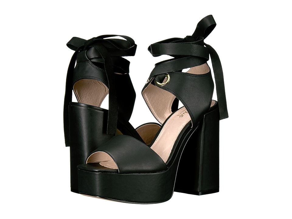 Shellys London Dara (Black Leather) High Heels