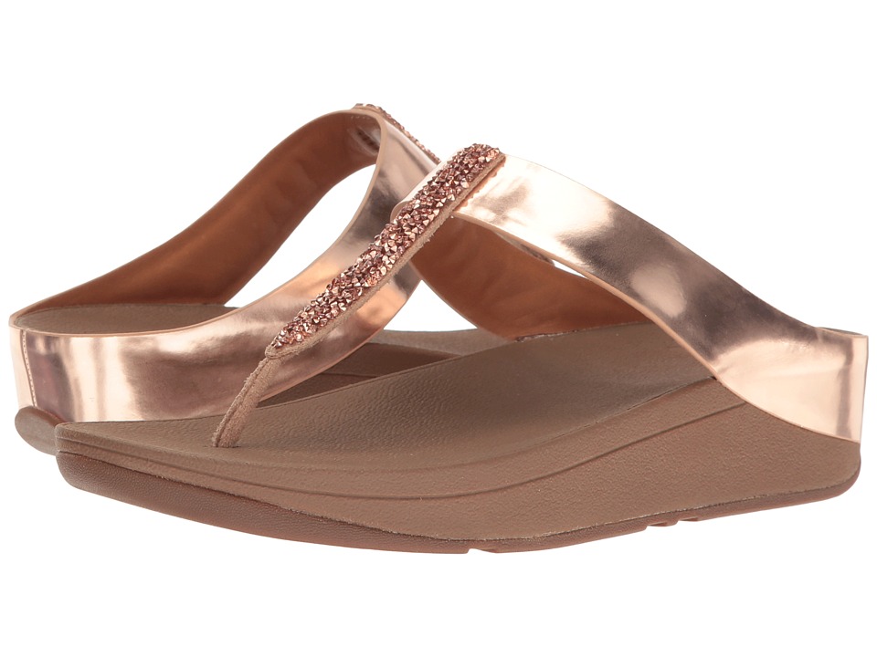 FitFlop Fino Toe Post (Rose Gold) Women