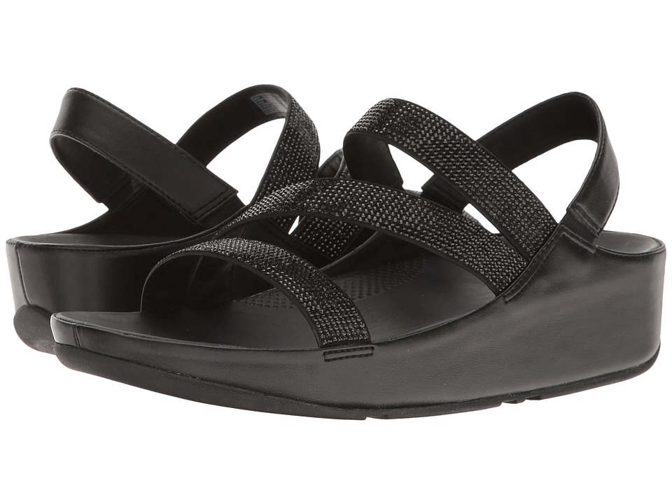 FitFlop Crystall Z-Strap Sandal (Black) Women