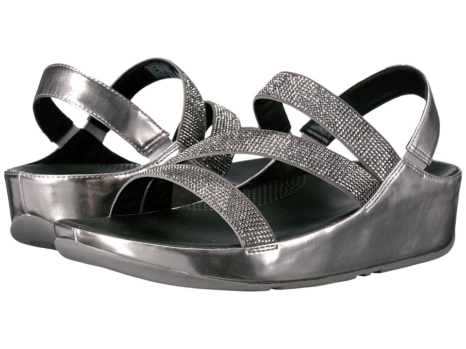 FitFlop Crystall Z-Strap Sandal (Pewter) Women
