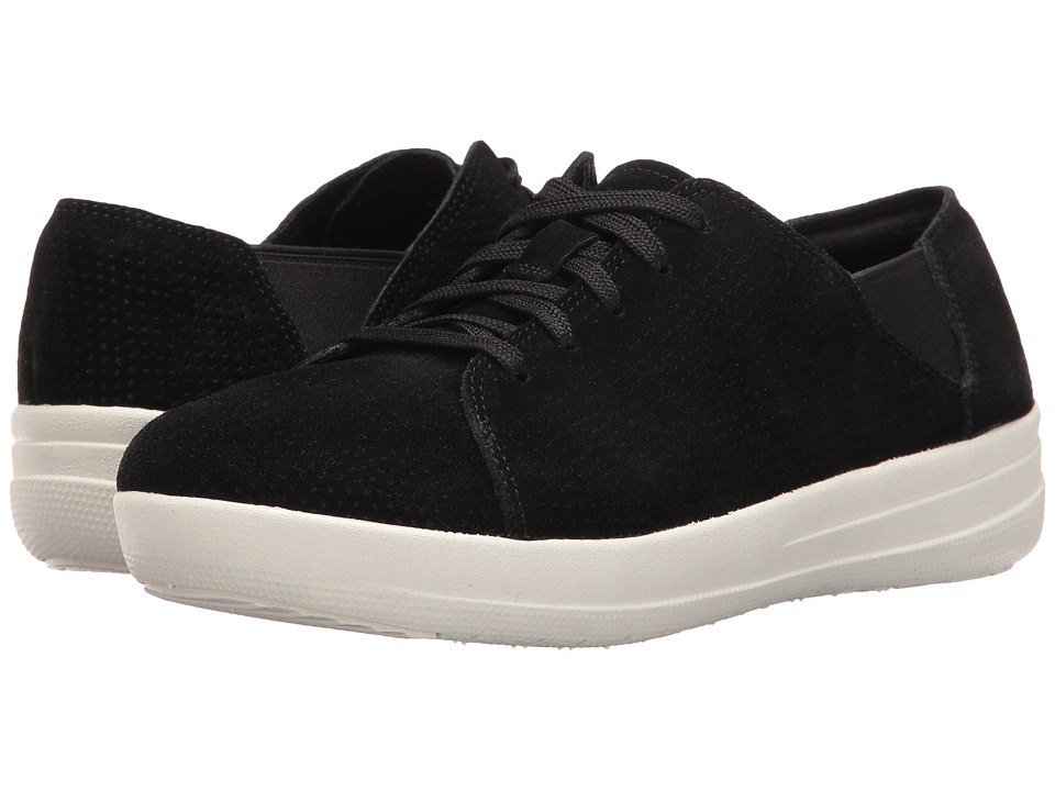 FitFlop F-Sporty Lace-Up Sneaker Perf (Black) Women