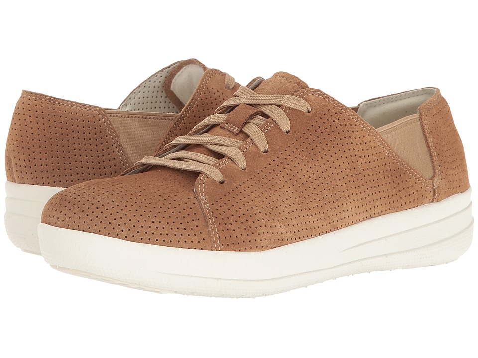 FitFlop F-Sporty Lace-Up Sneaker Perf (Soft Brown) Women