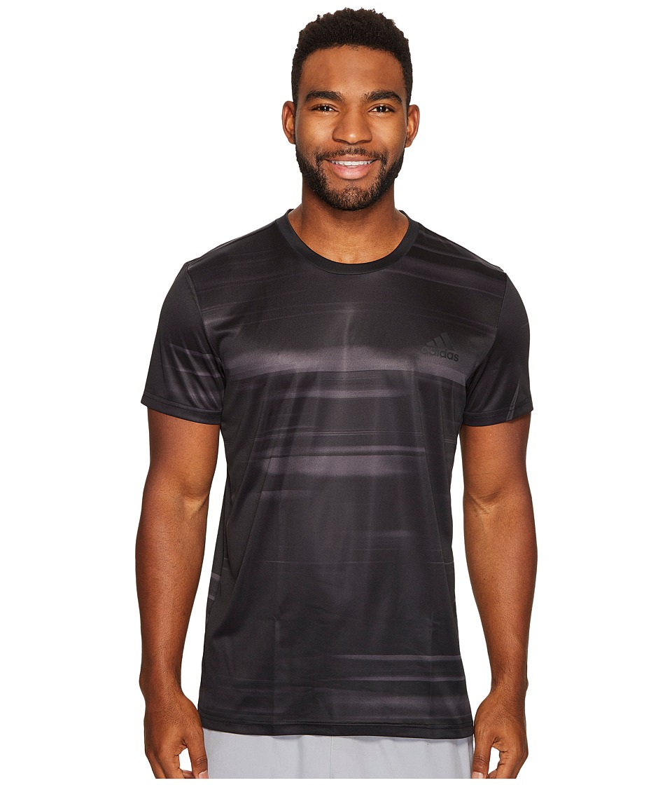 adidas Essentials Speed Blur Tech Tee (Utility Black) Men