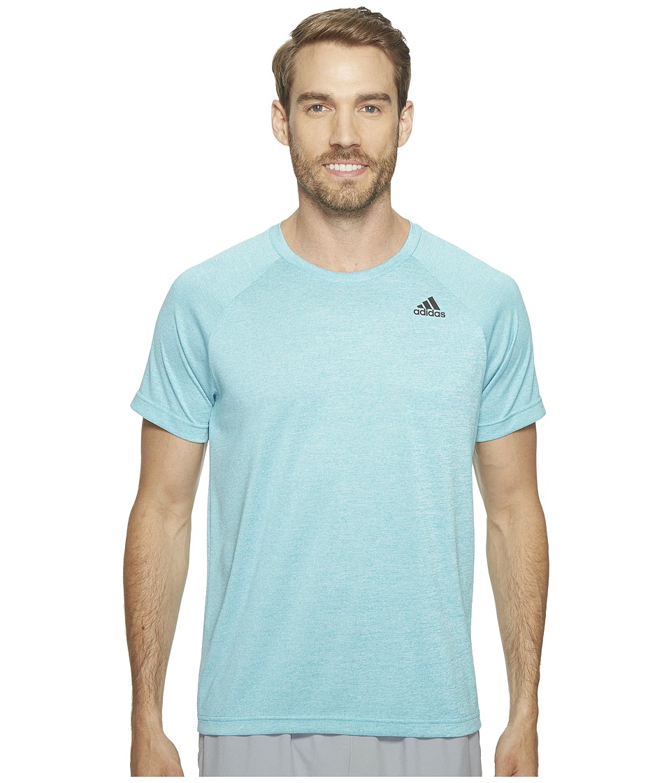 adidas Designed-2-Move Heather Tee (Energy Blue) Men