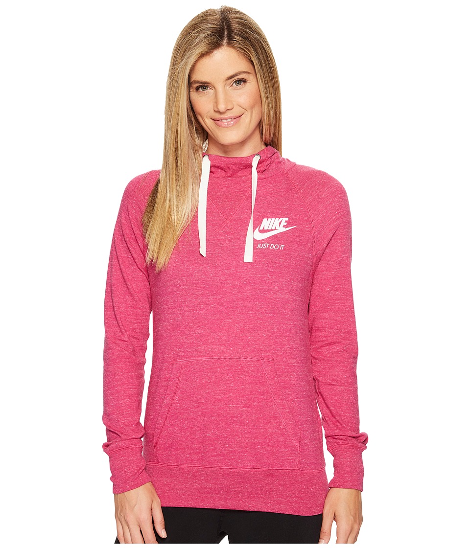 Nike Sportswear Pullover Hoodie (Sport Fuchsia/Sail) Women
