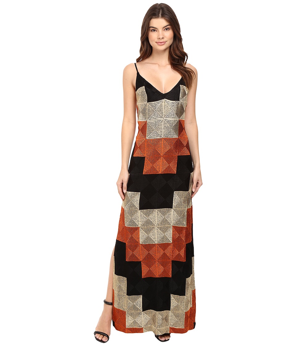 Free People Deco Dreams Embroidered Maxi (Black Combo) Women