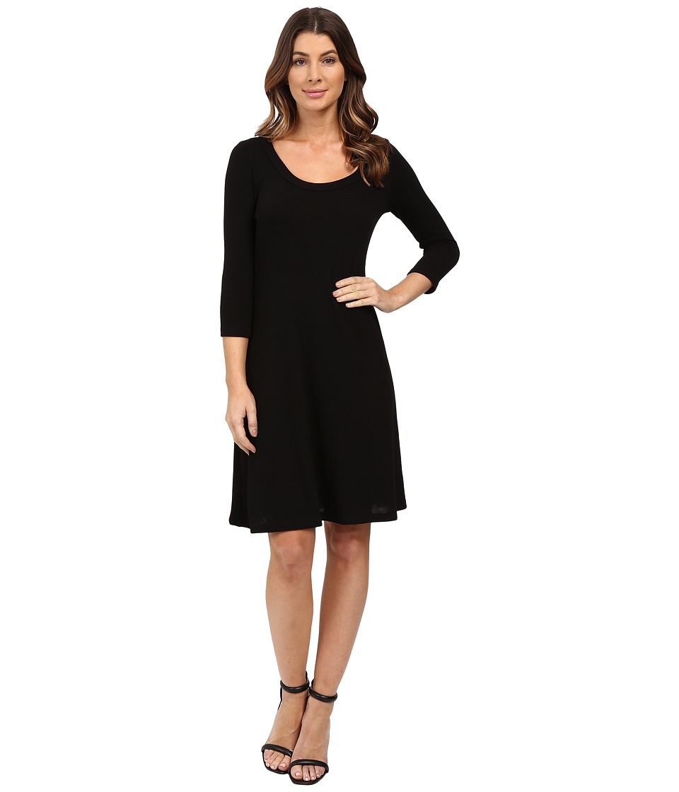 Karen Kane 3/4 Sleeve Sweater Dress (Black) Women