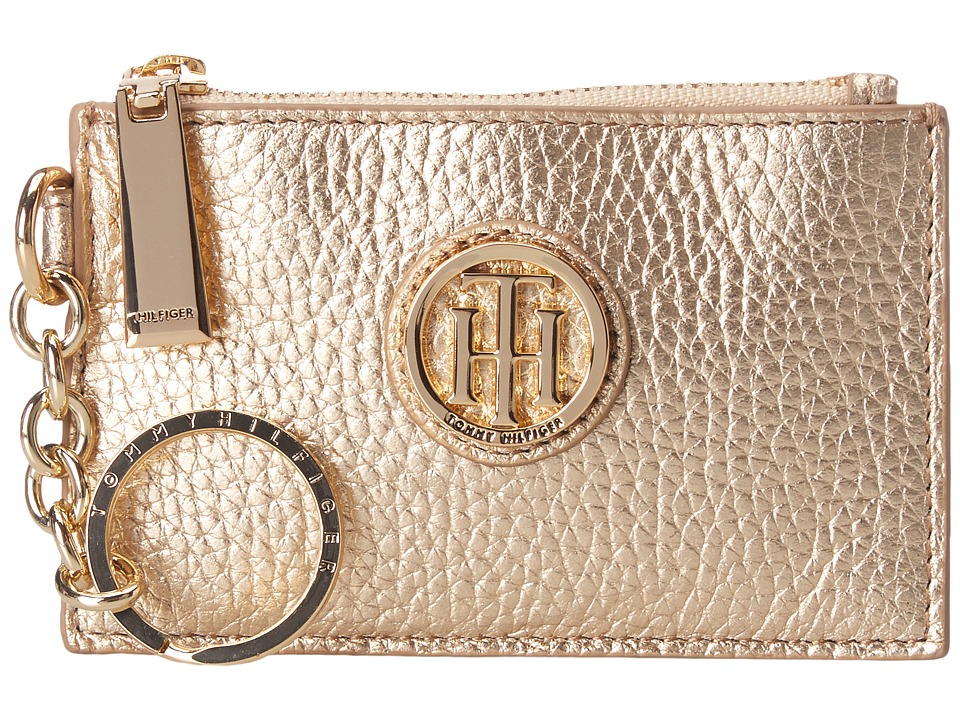 Tommy Hilfiger - Serif Signature Coin Purse w/ ID (Metallic Gold) Coin Purse