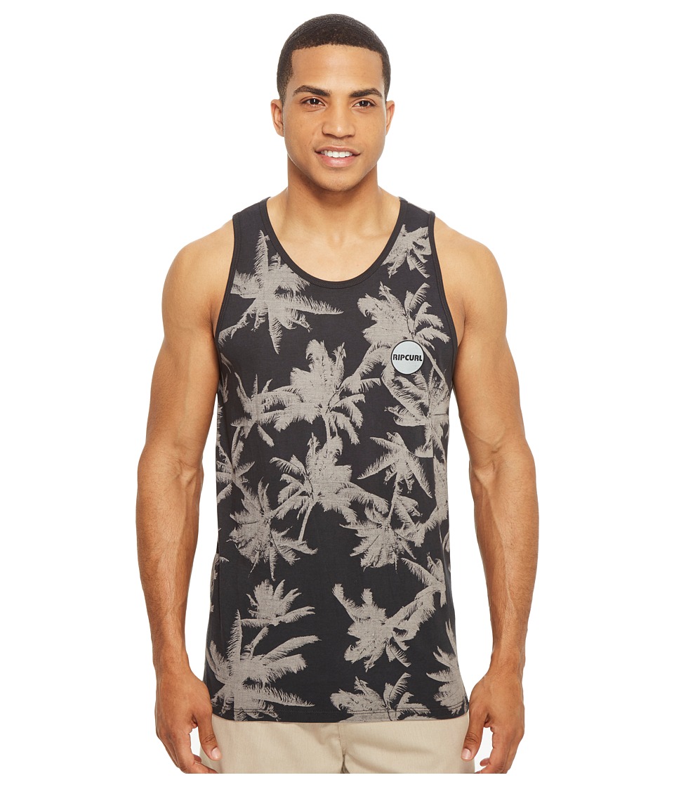 Rip Curl Palm Time Custom Tank Top (Charcoal) Men